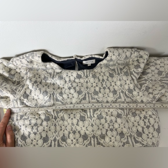 Weston Anthropologie Lace Gray Tulle Skirt  Babydoll Dancer Dress Womens Medium - Picture 8 of 9